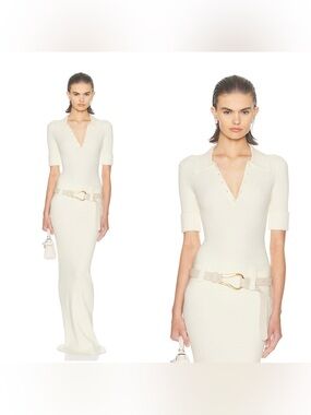 HELSA DEVORA Polo knot bodysuit in Ivory
